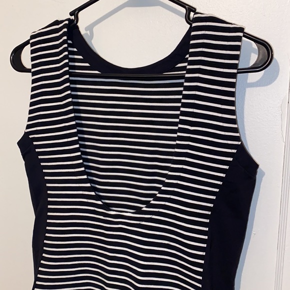 Athleta striped bodycon sleeveless spandex mini dress - Picture 4 of 7